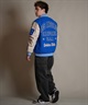 DEAR LAUREL ディアローレル × Pla-Jac プラジャック アウター スタジャン メンズ スタジアム ジャケット 防風 LA VARSITY JACKET D25F-0101(BK/WT-M)