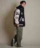 DEAR LAUREL ディアローレル × Pla-Jac プラジャック アウター スタジャン メンズ スタジアム ジャケット 防風 LA VARSITY JACKET D25F-0101(BK/WT-M)