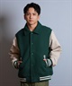 DEAR LAUREL ディアローレル × Pla-Jac プラジャック アウター スタジャン メンズ スタジアム ジャケット 防風 VARSITY JACKET D25F-0102(BK/BK-M)