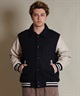 DEAR LAUREL ディアローレル × Pla-Jac プラジャック アウター スタジャン メンズ スタジアム ジャケット 防風 VARSITY JACKET D25F-0102(BK/BK-M)