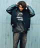 DEAR LAUREL ディアローレル × Pla-Jac プラジャック アウター スタジャン メンズ スタジアム ジャケット 防風 VARSITY JACKET D25F-0102(BK/BK-M)