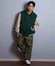 DEAR LAUREL ディアローレル × Pla-Jac プラジャック アウター スタジャン メンズ スタジアム ジャケット 防風 VARSITY JACKET D25F-0102(BK/BK-M)