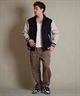DEAR LAUREL ディアローレル × Pla-Jac プラジャック アウター スタジャン メンズ スタジアム ジャケット 防風 VARSITY JACKET D25F-0102(BK/BK-M)