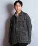 DEAR LAUREL ディアローレル デニム ジャケット Gジャン メンズ シンプル D25F-0104 ムラサキスポーツ限定(BLK-M)