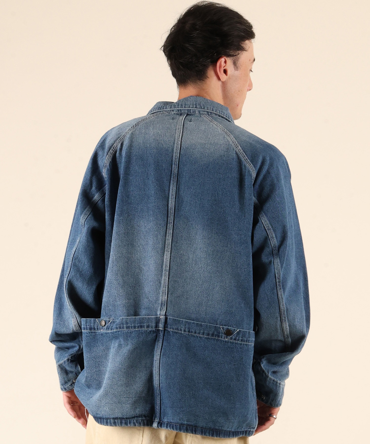 DEAR LAUREL ディアローレル デニム ジャケット Gジャン メンズ シンプル D25F-0104 ムラサキスポーツ限定(BLK-M)