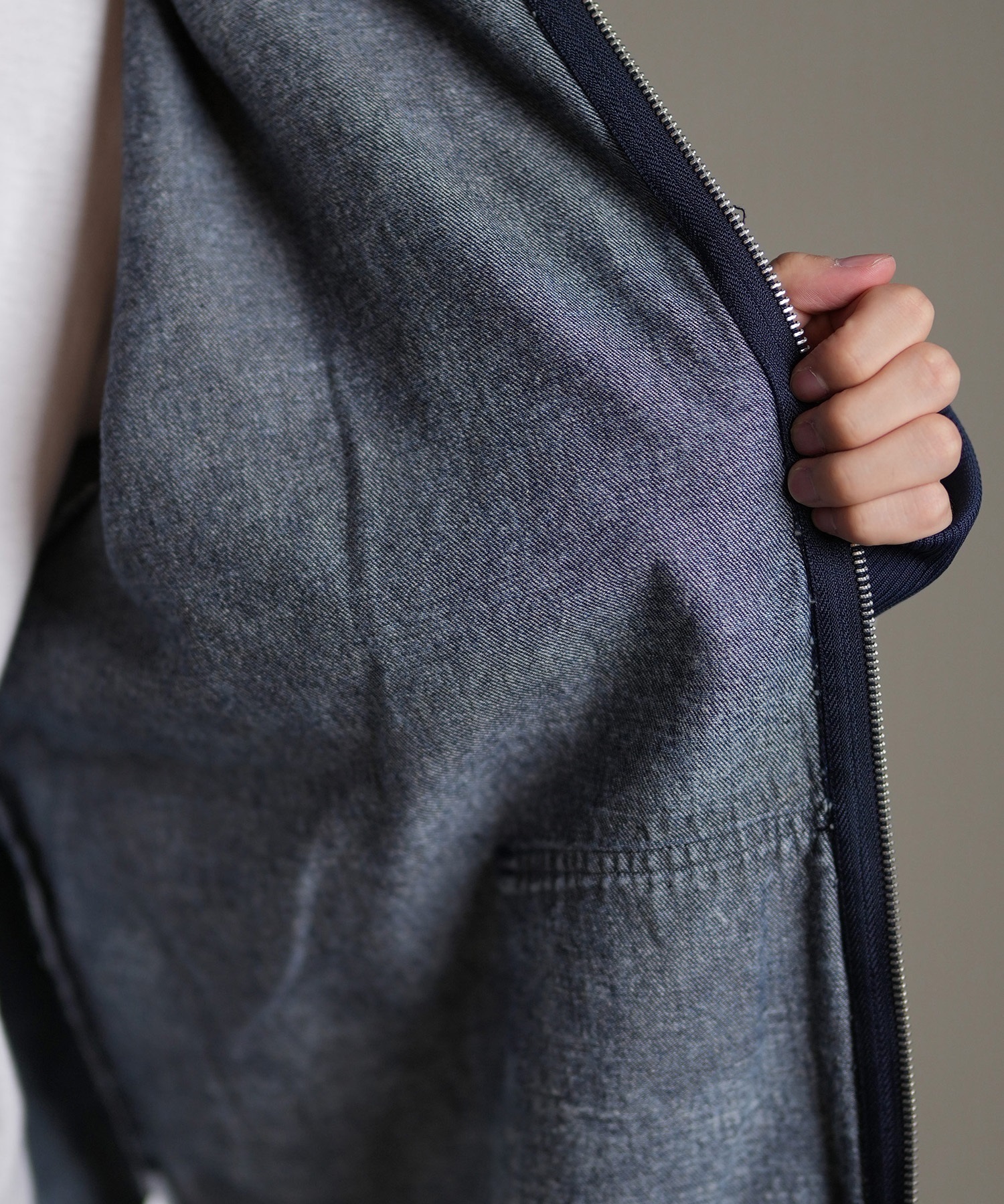 DEAR LAUREL ディアローレル デニム パーカー ジャケット メンズ ジップアップ フーディー ウォッシュ加工 ヴィンテージ風 DENIM PARKA JK D25F-0105(BLK-M)