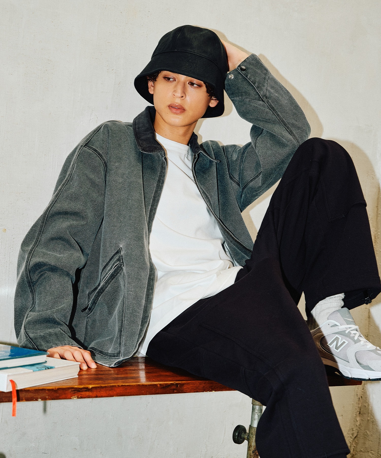 DEAR LAUREL ディアローレル アウター ワークジャケット メンズ ジップアップ DUCK WORK JACKET D25F-0106(GRY-M)