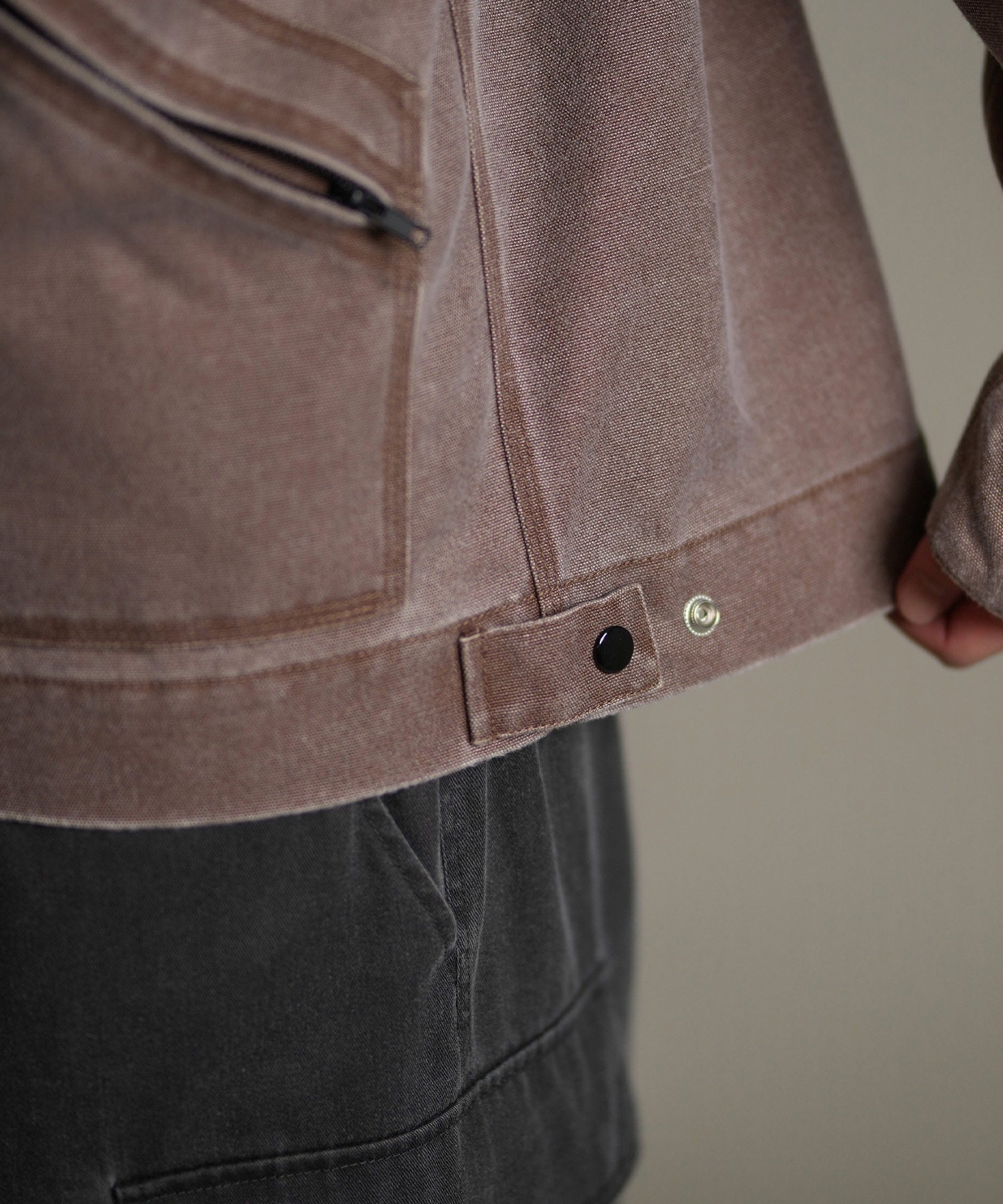 DEAR LAUREL ディアローレル アウター ワークジャケット メンズ ジップアップ DUCK WORK JACKET D25F-0106(GRY-M)