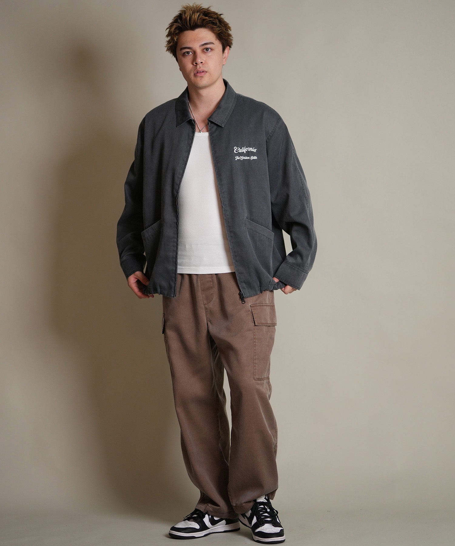 DEAR LAUREL ディアローレル アウター ベトナムジャケット ベトジャン メンズ スーベニアジャケット VIETNAM JACKET D25F-0107(GRY-M)