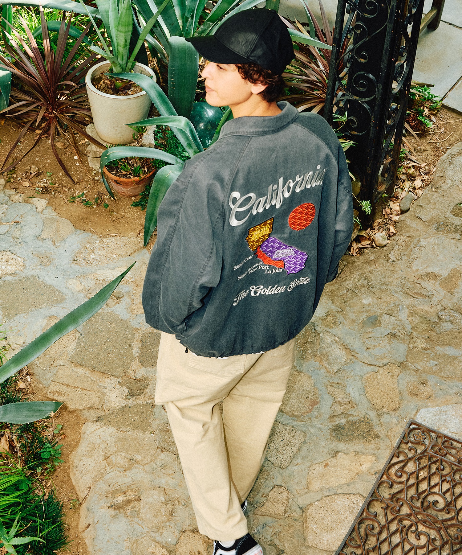 DEAR LAUREL ディアローレル アウター ベトナムジャケット ベトジャン メンズ スーベニアジャケット VIETNAM JACKET D25F-0107(GRY-M)
