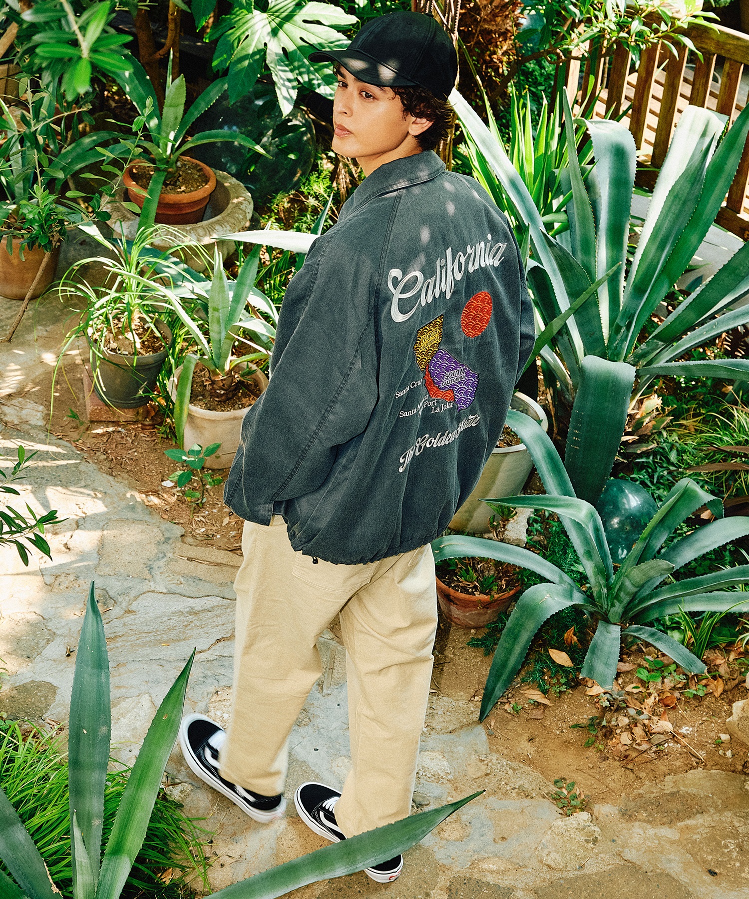 DEAR LAUREL ディアローレル アウター ベトナムジャケット ベトジャン メンズ スーベニアジャケット VIETNAM JACKET D25F-0107(GRY-M)