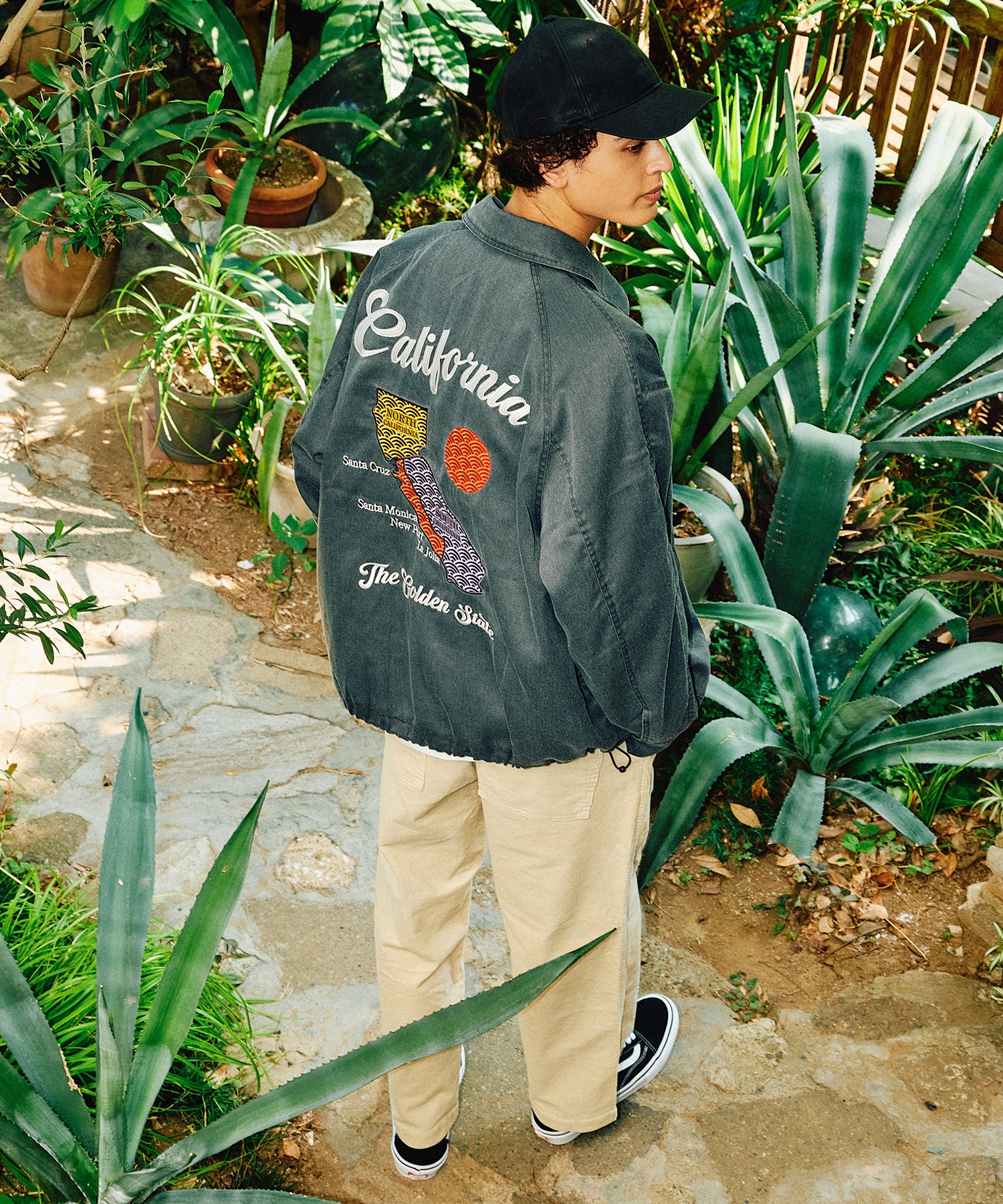DEAR LAUREL ディアローレル アウター ベトナムジャケット ベトジャン メンズ スーベニアジャケット VIETNAM JACKET D25F-0107(GRY-M)