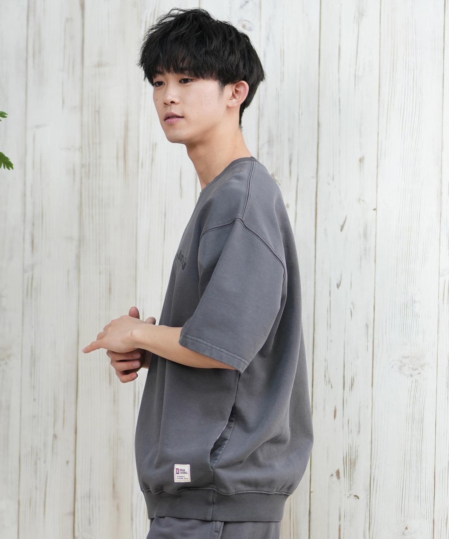 DEAR LAUREL ディアローレル トレーナー メンズ 半袖 クルーネック