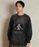 DEAR LAUREL ディアローレル トレーナー スウェット メンズ クルーネック カレッジロゴ風 ヴィンテージ加工 裏毛 Vintage Crew D25F-1101(BLK-M)