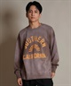 DEAR LAUREL ディアローレル トレーナー スウェット メンズ クルーネック カレッジロゴ風 ヴィンテージ加工 裏毛 Vintage Crew D25F-1101(BLK-M)