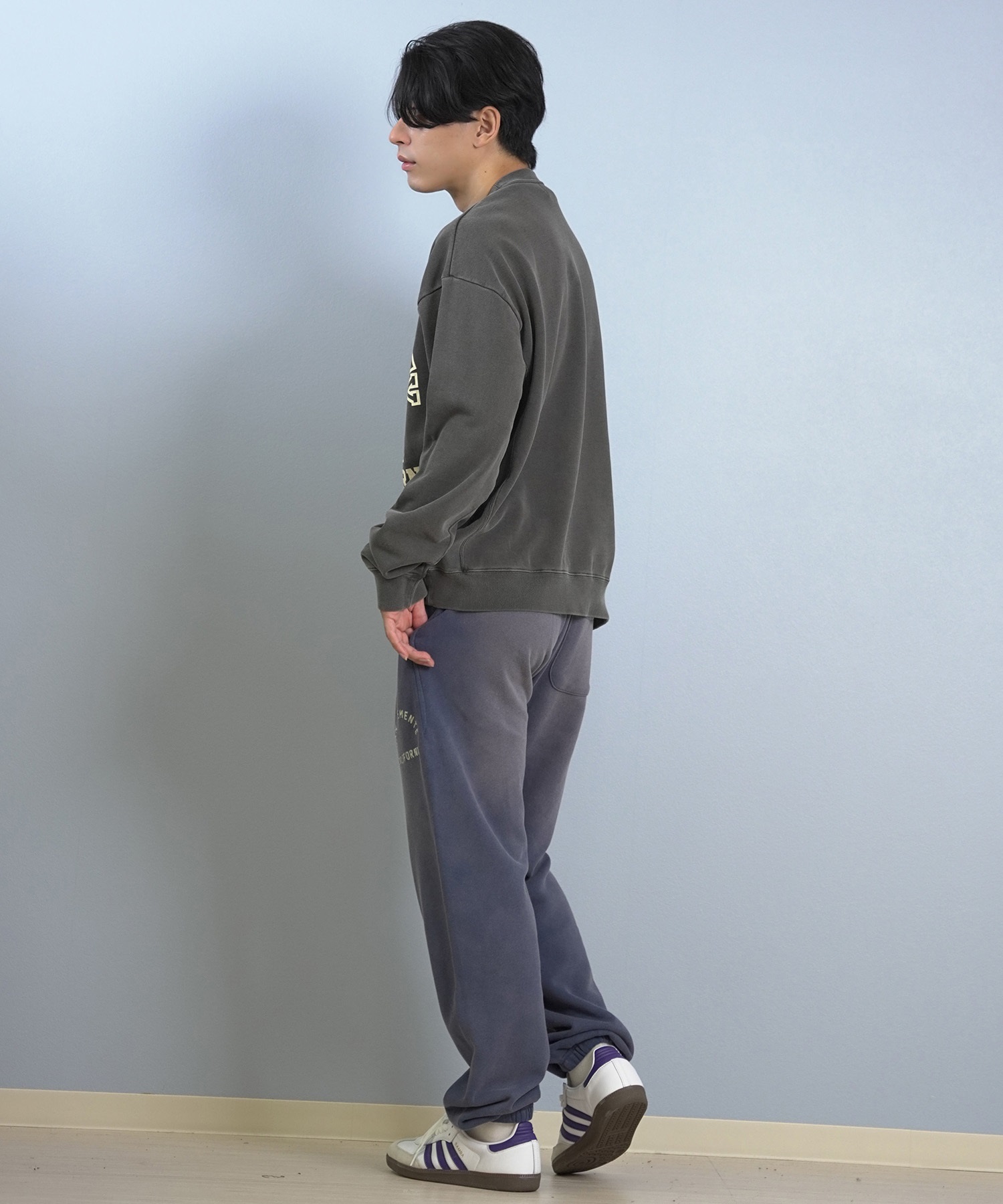 DEAR LAUREL ディアローレル × JACKSON MATISSE ジャクソンマティス トレーナー スウェット メンズ クルーネック カレッジロゴ 裏毛 DL25F-JM1101(BLK-M)