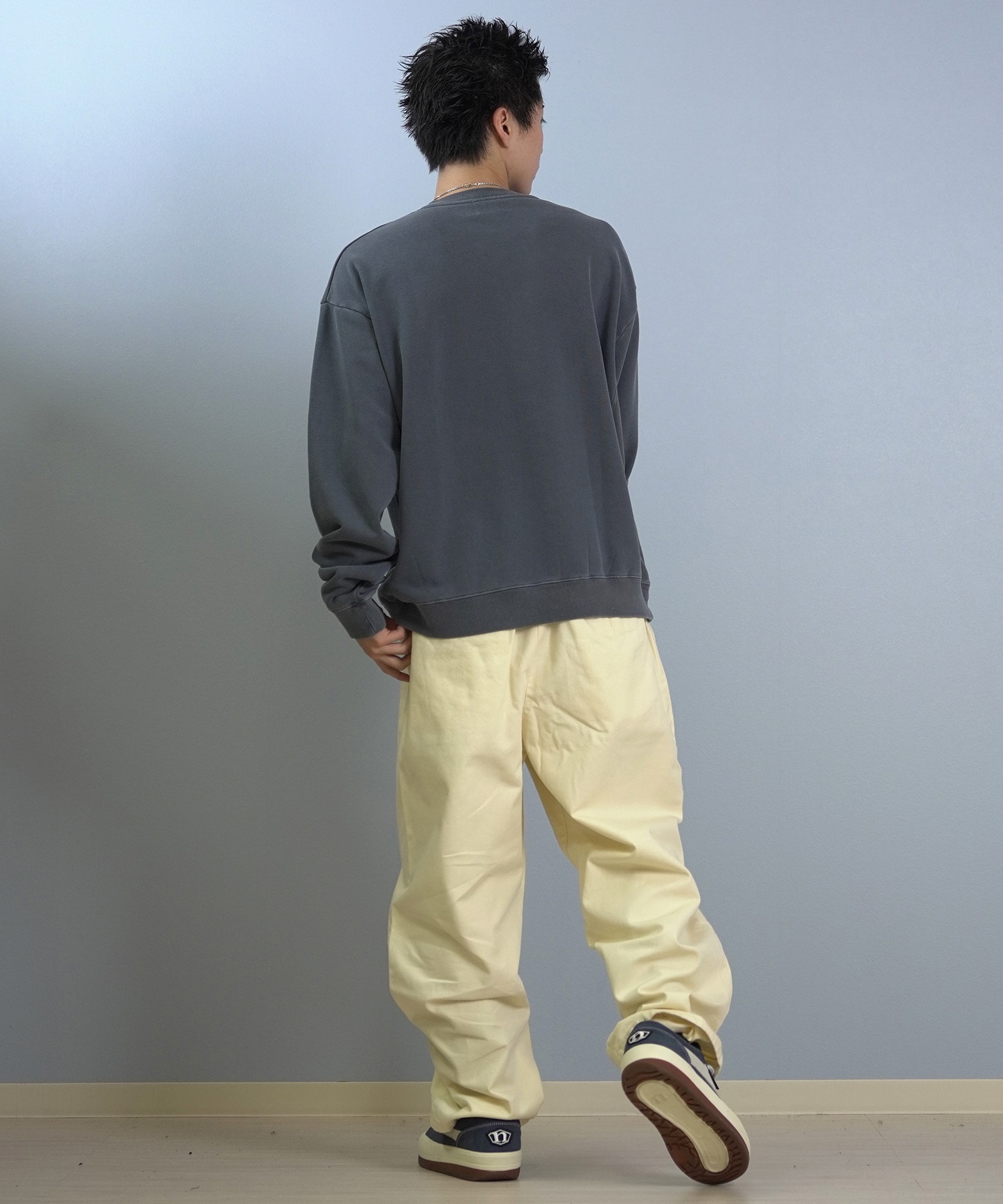 DEAR LAUREL ディアローレル × JACKSON MATISSE ジャクソンマティス トレーナー スウェット メンズ クルーネック カレッジロゴ 裏毛 DL25F-JM1101(BLK-M)