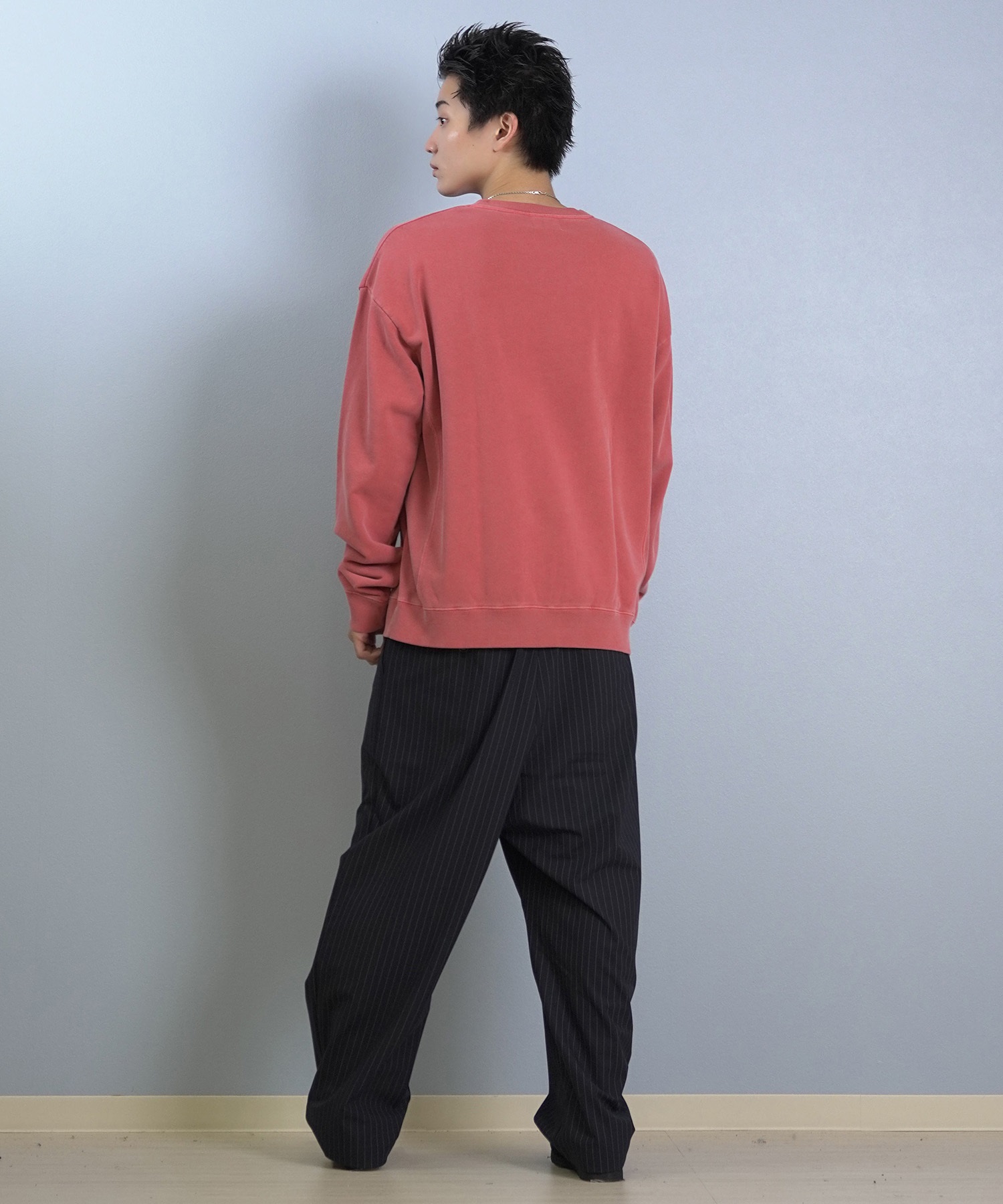 DEAR LAUREL ディアローレル × JACKSON MATISSE ジャクソンマティス トレーナー スウェット メンズ クルーネック カレッジロゴ 裏毛 DL25F-JM1101(BLK-M)