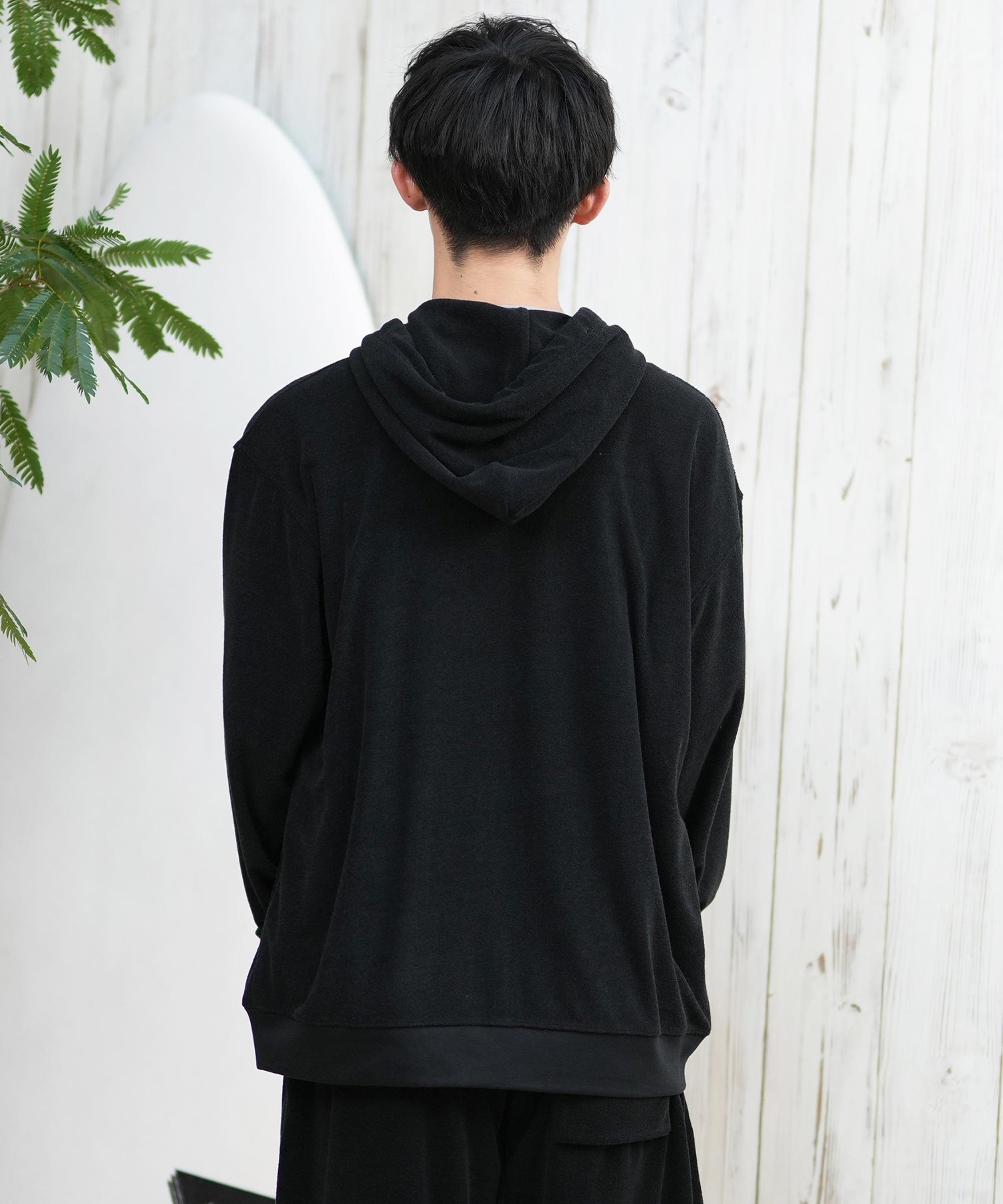 DEAR LAUREL ディアローレル パーカー ジップアップ メンズ 水陸両用 ユーティリティー UVカット セットアップ対応 D25S1201(BLK-M)