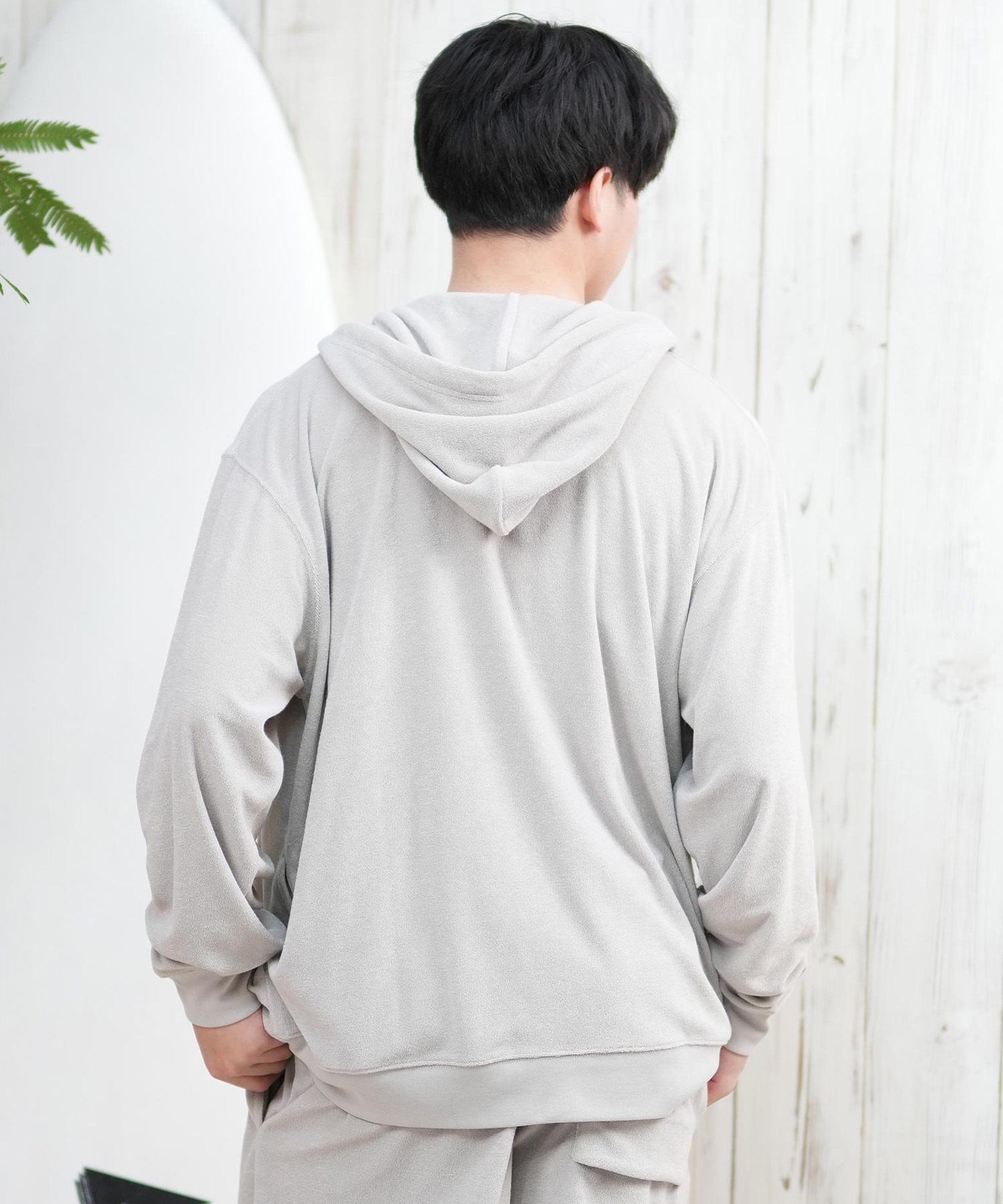 DEAR LAUREL ディアローレル パーカー ジップアップ メンズ 水陸両用 ユーティリティー UVカット セットアップ対応 D25S1201(BLK-M)