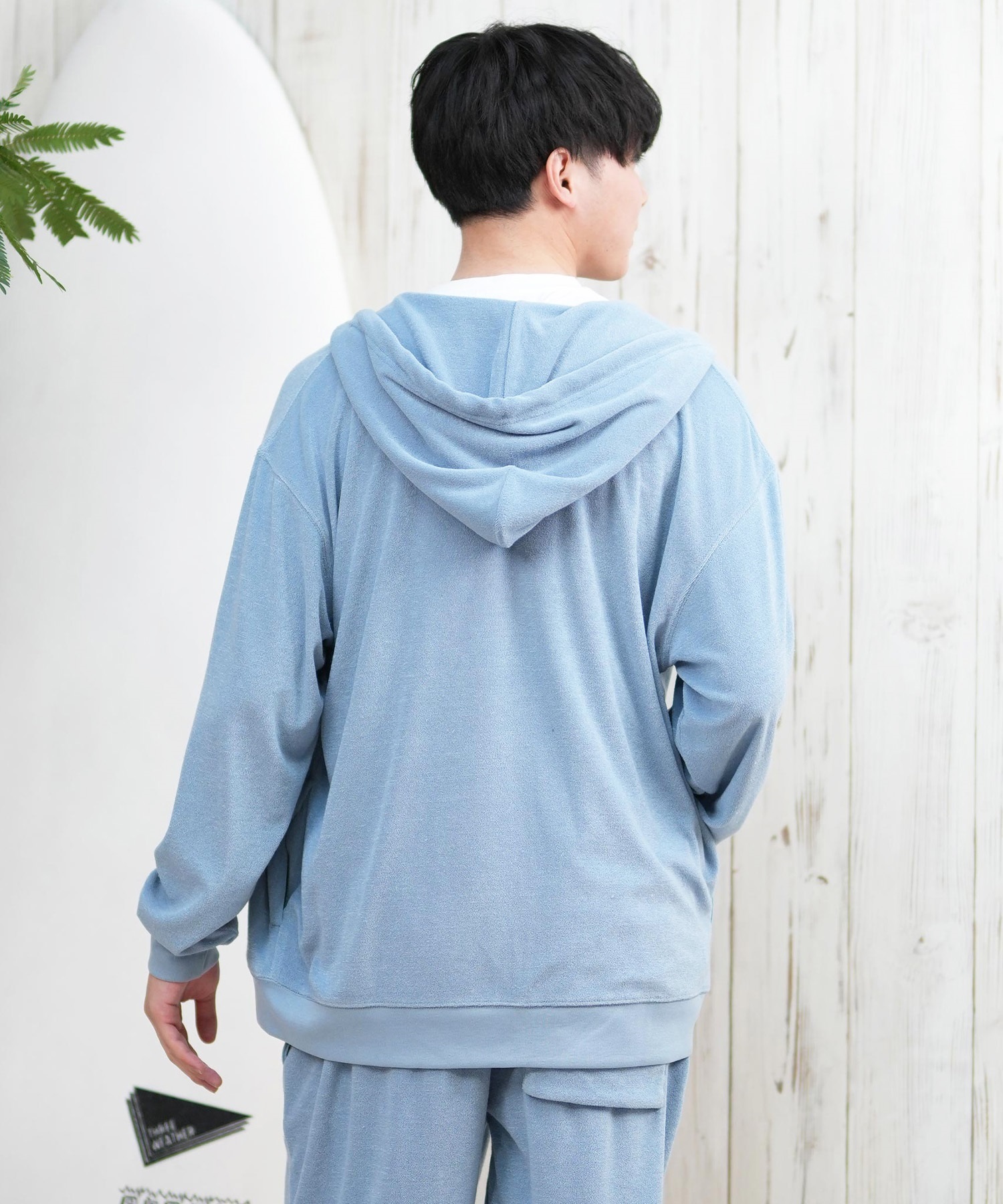 DEAR LAUREL ディアローレル パーカー ジップアップ メンズ 水陸両用 ユーティリティー UVカット セットアップ対応 D25S1201(BLK-M)