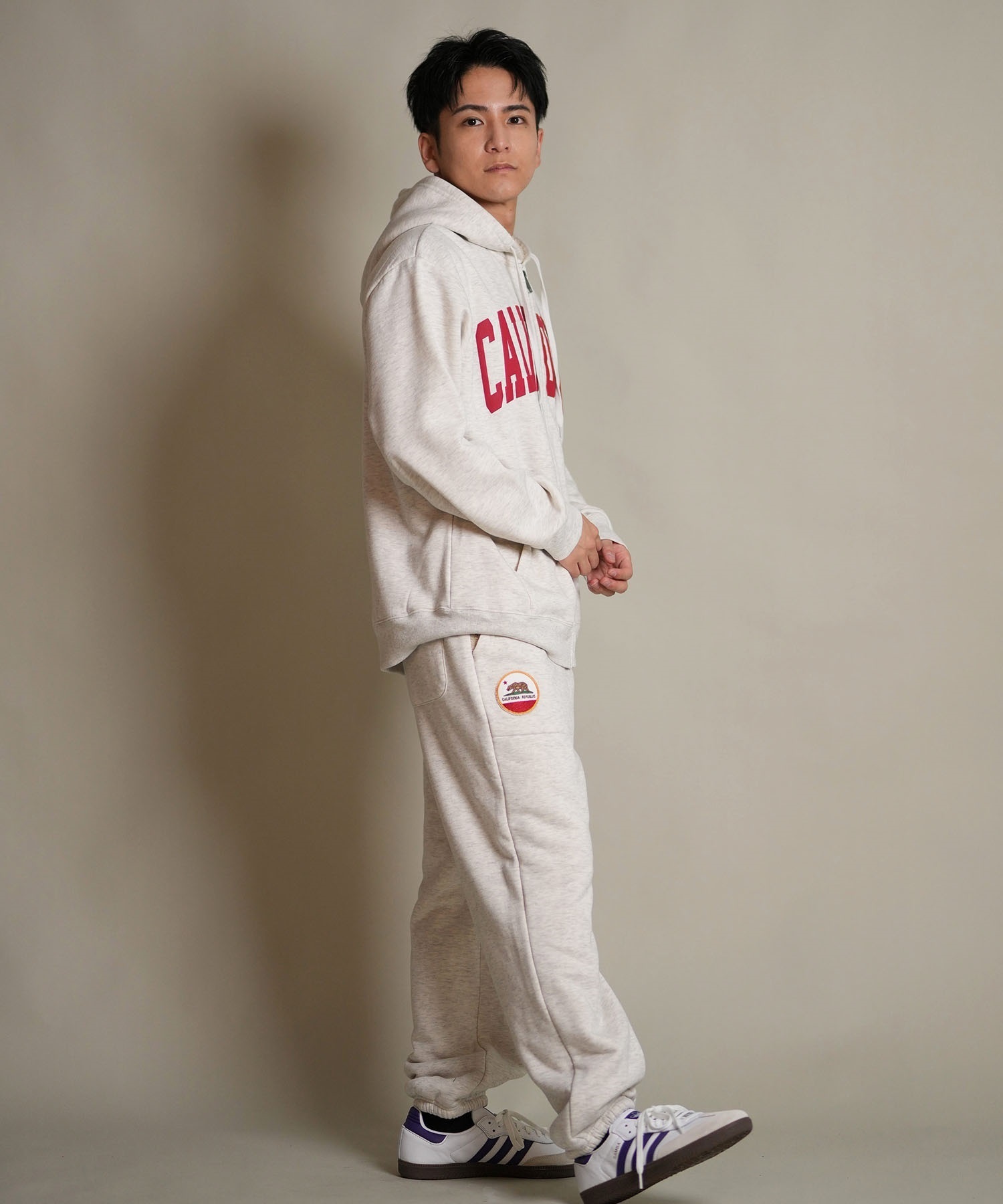 DEAR LAUREL ディアローレル ジップアップ パーカー メンズ ボア セットアップ対応 D25F-1201(BLK-M)