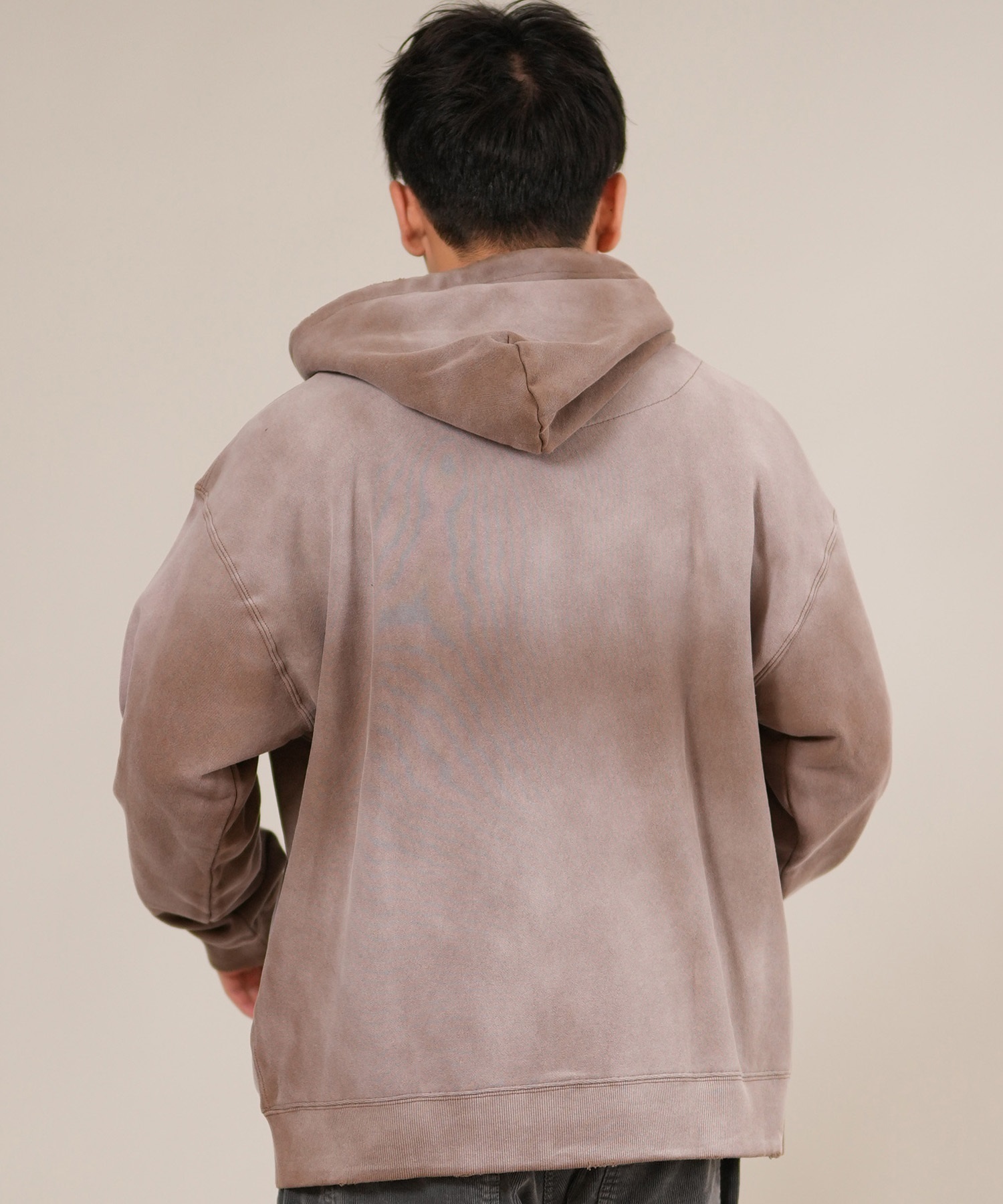 DEAR LAUREL ディアローレル ジップアップ パーカー メンズ 古着風 ヴィンテージ加工 D25F-1203 ムラサキスポーツ限定(BLK-M)