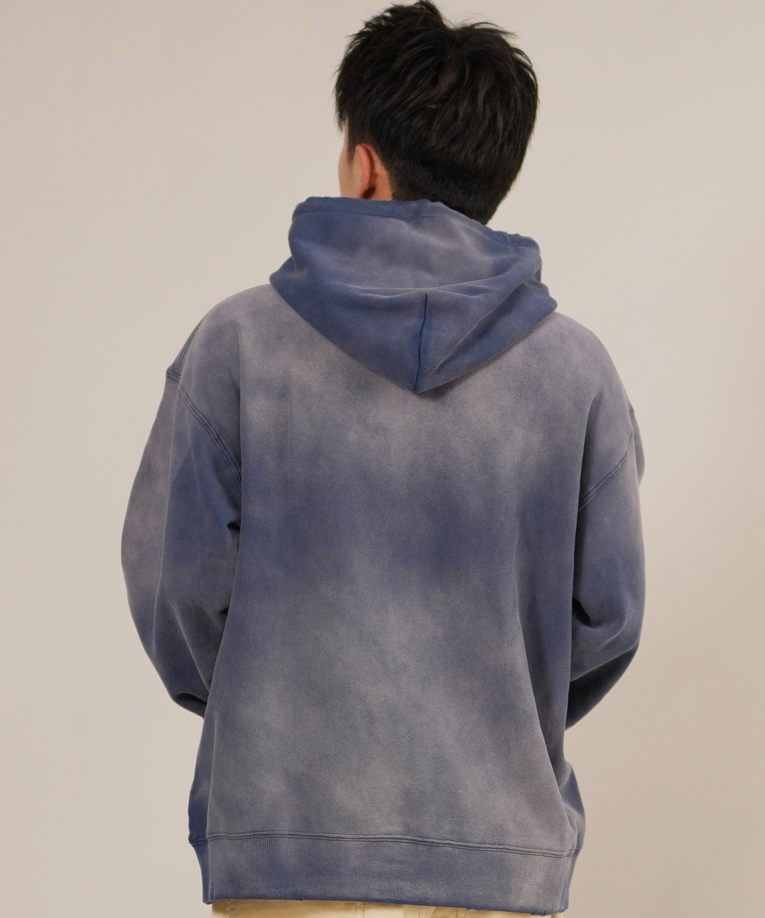 DEAR LAUREL ディアローレル ジップアップ パーカー メンズ 古着風 ヴィンテージ加工 D25F-1203 ムラサキスポーツ限定(BLK-M)