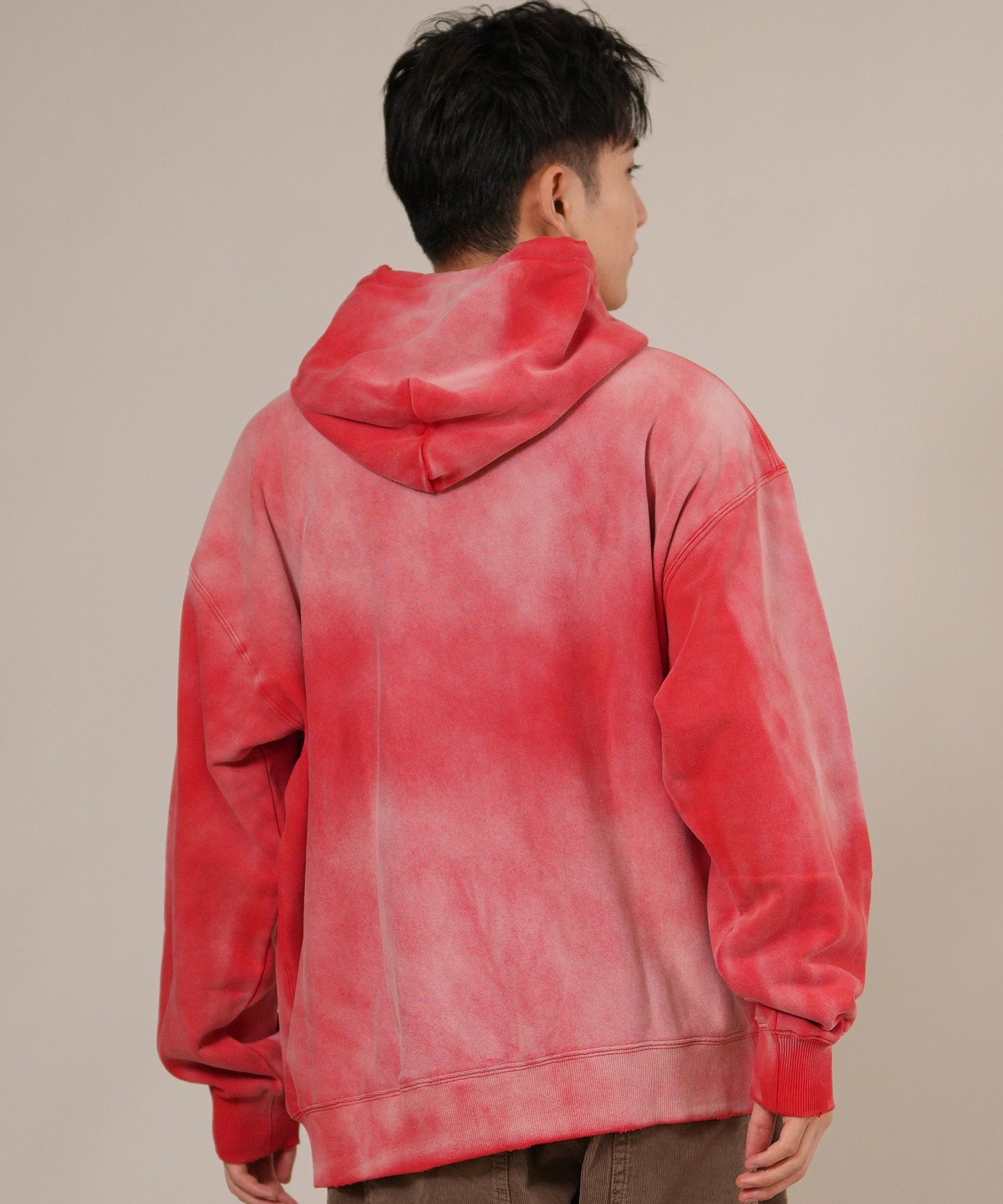 DEAR LAUREL ディアローレル ジップアップ パーカー メンズ 古着風 ヴィンテージ加工 D25F-1203 ムラサキスポーツ限定(BLK-M)