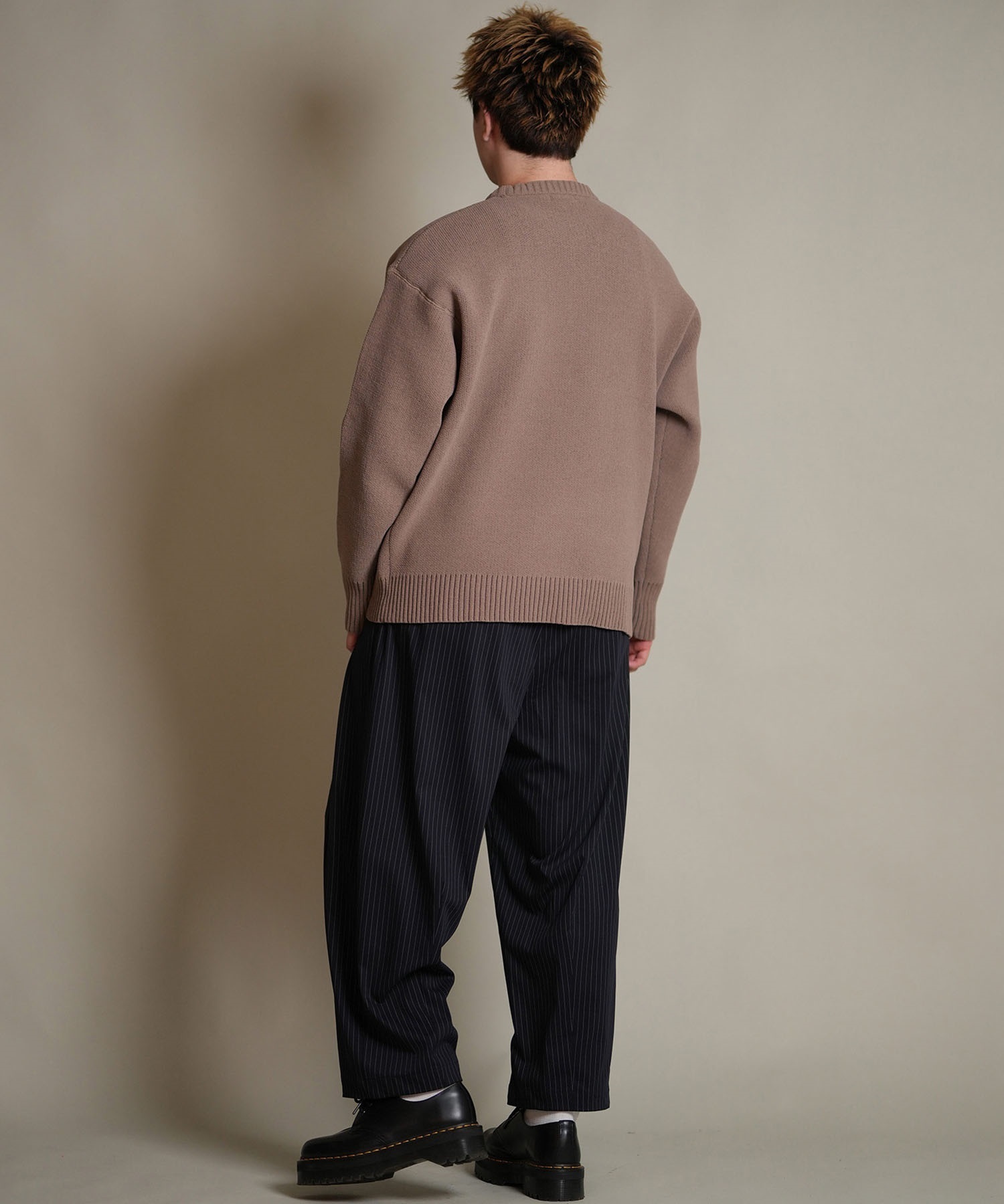 DEAR LAUREL ディアローレル ニット セーター メンズ CREW NECK KNIT CA D25F-1301(WHT-M)