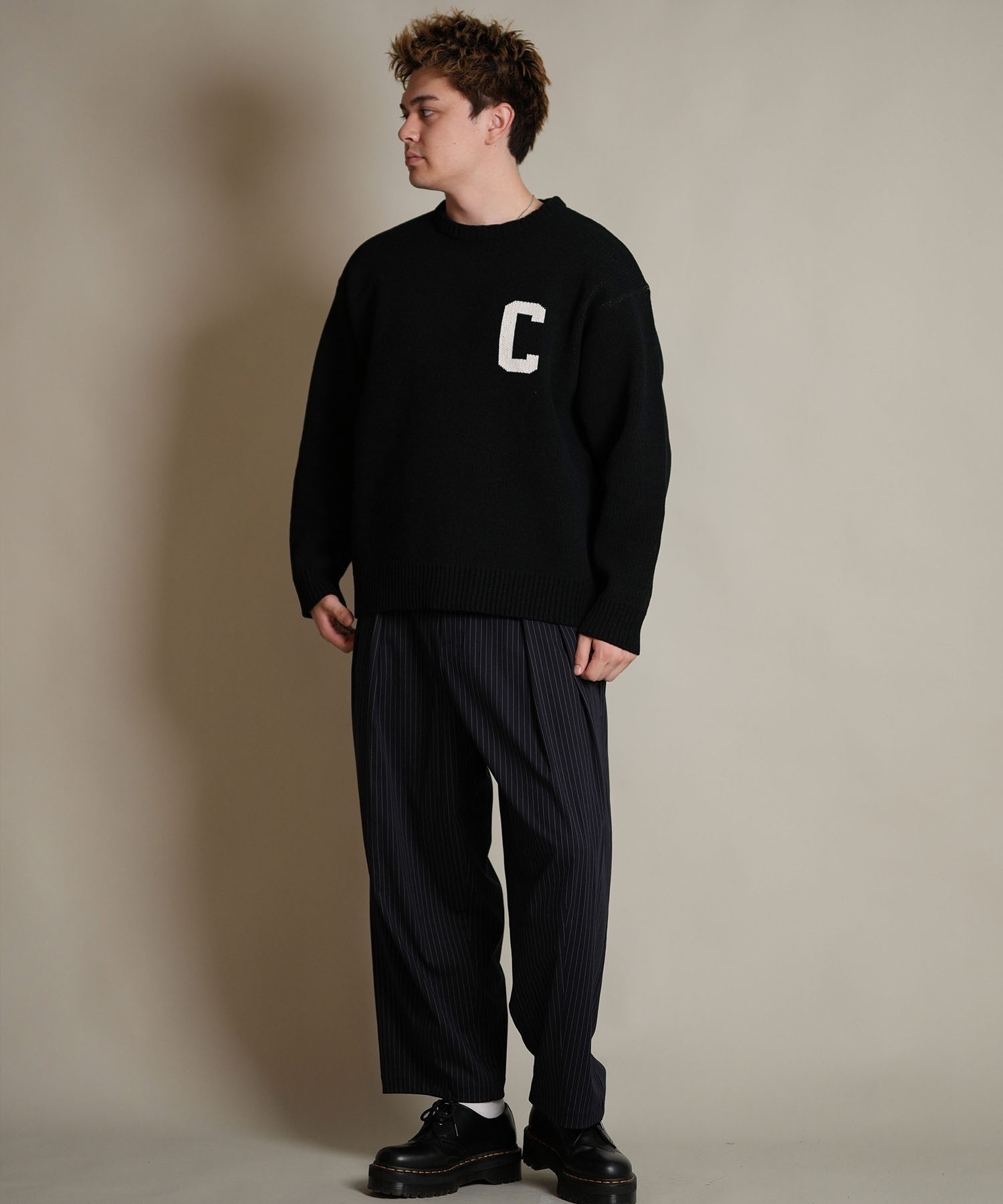 DEAR LAUREL ディアローレル ニット セーター メンズ CREW NECK KNIT