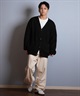 DEAR LAUREL ディアローレル カーディガン ニット セーター メンズ KNIT CARDIGAN D25F-1302(BLK-M)