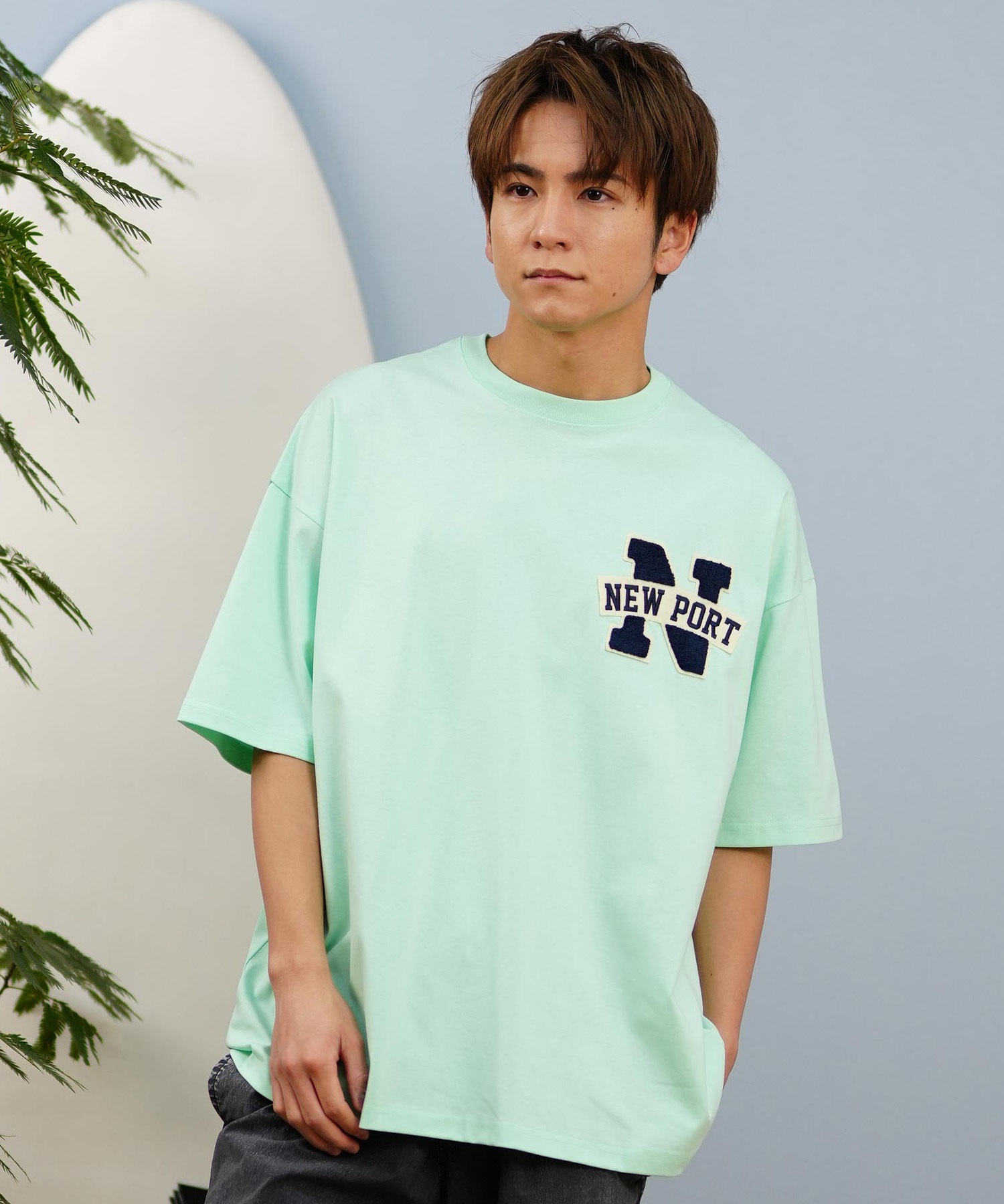 DEAR LAUREL ディアローレル 半袖 Tシャツ メンズ 抗菌防臭 UVケア 接触冷感 CAL PATCH TEE D25S2105(WHT-M)