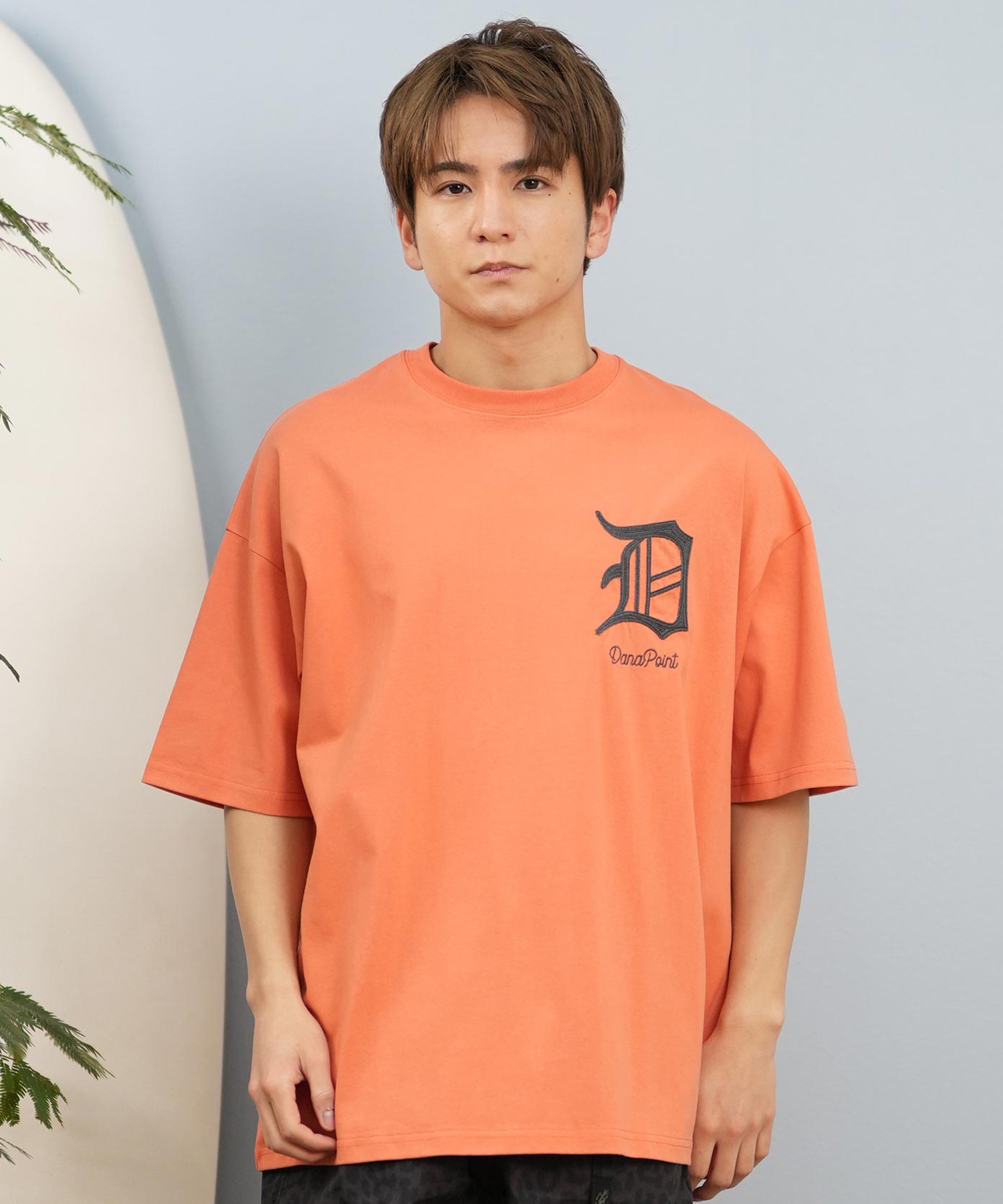 DEAR LAUREL ディアローレル 半袖 Tシャツ メンズ 抗菌防臭 UVケア 接触冷感 CAL PATCH TEE D25S2105(WHT-M)