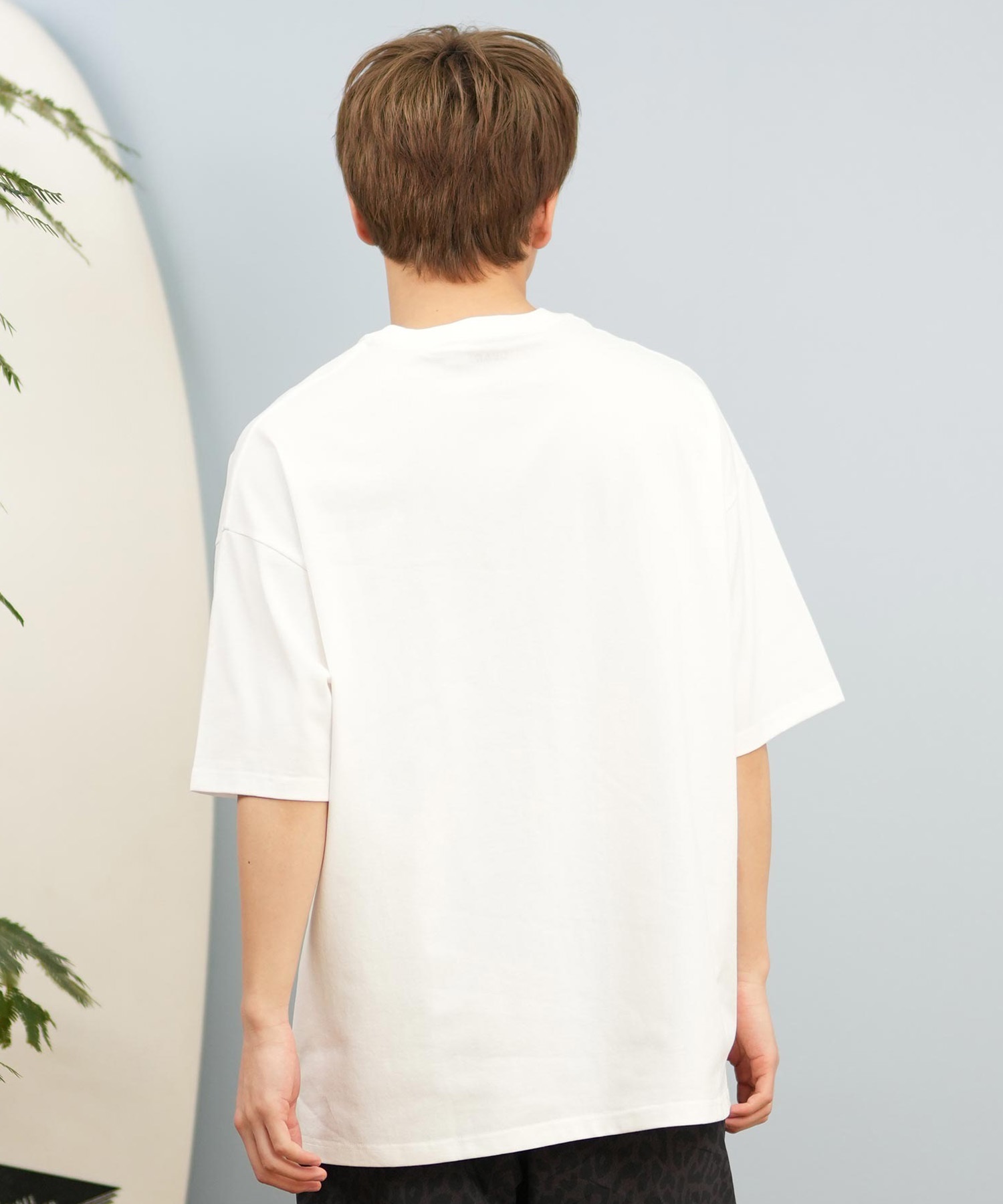 DEAR LAUREL ディアローレル 半袖 Tシャツ メンズ 抗菌防臭 UVケア 接触冷感 CAL PATCH TEE D25S2105(WHT-M)