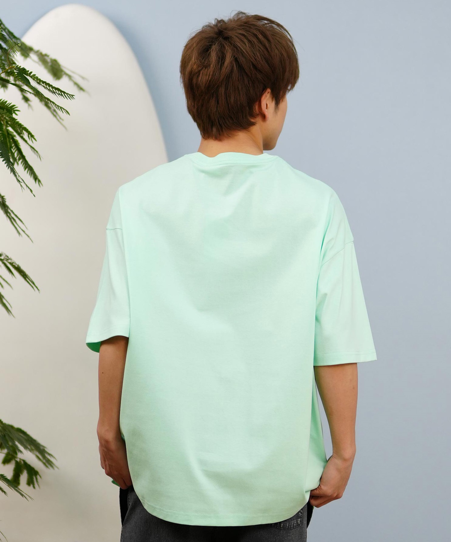 DEAR LAUREL ディアローレル 半袖 Tシャツ メンズ 抗菌防臭 UVケア 接触冷感 CAL PATCH TEE D25S2105(WHT-M)