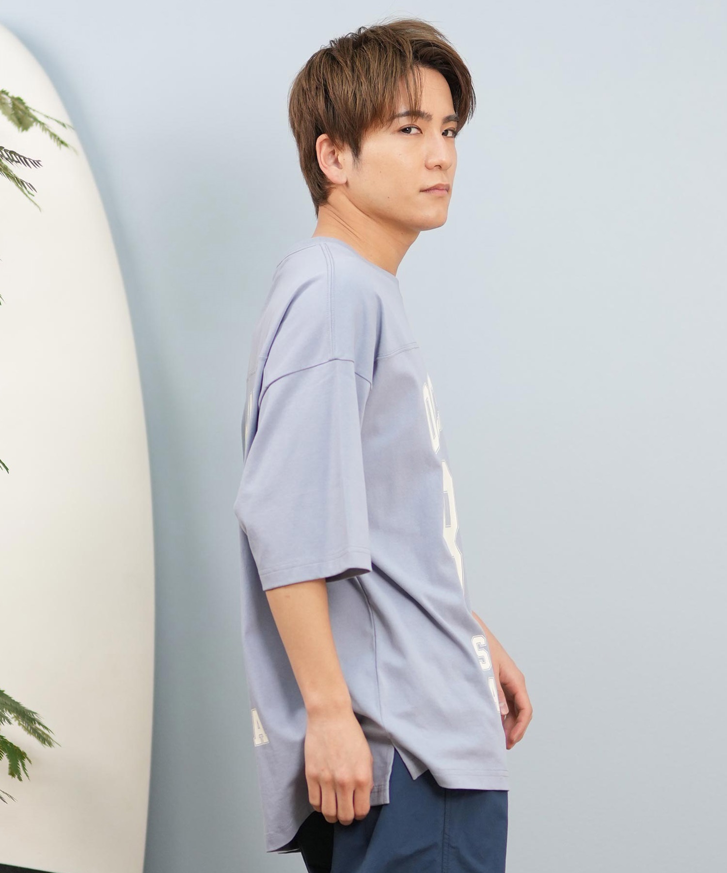 DEAR LAUREL ディアローレル 半袖 Tシャツ メンズ バックプリント 抗菌防臭 UVケア 接触冷感 CAL FOOTBALL TEE D25S2106(WHT-M)