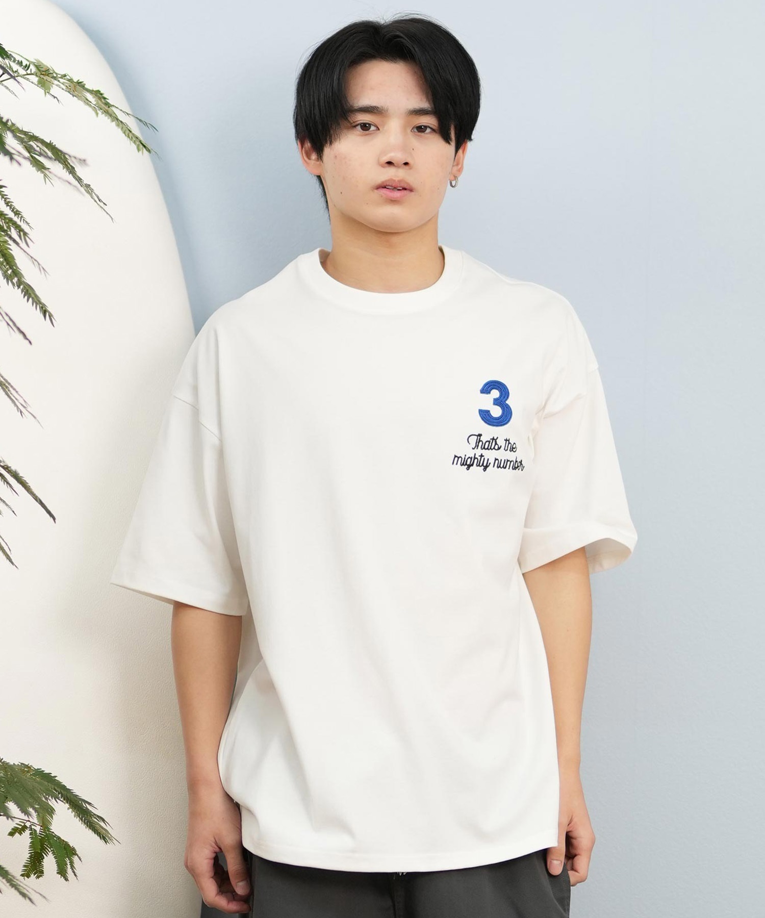 DEAR LAUREL ディアローレル 半袖 Tシャツ メンズ バックプリント 抗菌防臭 UVケア 接触冷感 CAL MESSAGE TEE D25S2107(WHT-M)