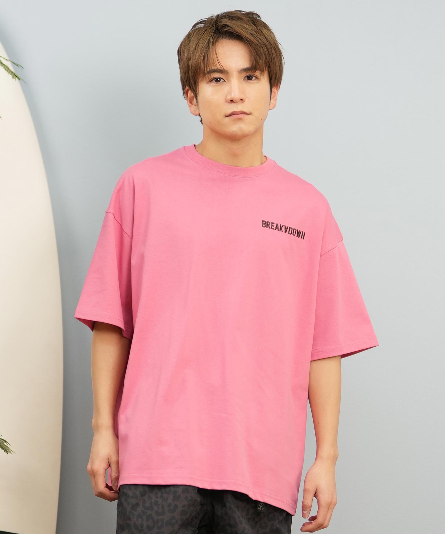 DEAR LAUREL ディアローレル 半袖 Tシャツ メンズ バックプリント 抗菌防臭 UVケア 接触冷感 CAL MESSAGE TEE D25S2107(WHT-M)