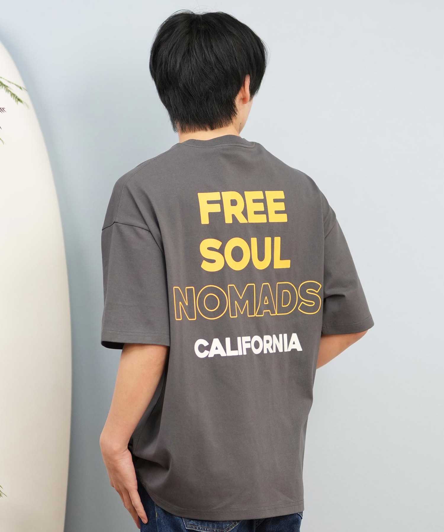 DEAR LAUREL ディアローレル 半袖 Tシャツ メンズ バックプリント 抗菌防臭 UVケア 接触冷感 CAL MESSAGE TEE D25S2107(WHT-M)