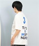 DEAR LAUREL ディアローレル 半袖 Tシャツ メンズ バックプリント 抗菌防臭 UVケア 接触冷感 CAL MESSAGE TEE D25S2107(WHT-M)