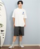 DEAR LAUREL ディアローレル 半袖 Tシャツ メンズ バックプリント 抗菌防臭 UVケア 接触冷感 CAL MESSAGE TEE D25S2107(WHT-M)