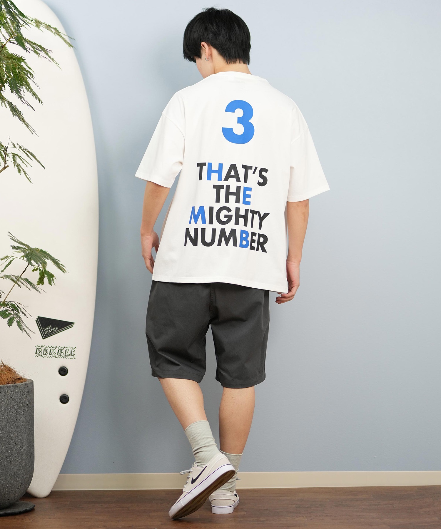 DEAR LAUREL ディアローレル 半袖 Tシャツ メンズ バックプリント 抗菌防臭 UVケア 接触冷感 CAL MESSAGE TEE D25S2107(WHT-M)