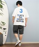 DEAR LAUREL ディアローレル 半袖 Tシャツ メンズ バックプリント 抗菌防臭 UVケア 接触冷感 CAL MESSAGE TEE D25S2107(WHT-M)