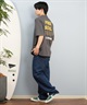 DEAR LAUREL ディアローレル 半袖 Tシャツ メンズ バックプリント 抗菌防臭 UVケア 接触冷感 CAL MESSAGE TEE D25S2107(WHT-M)