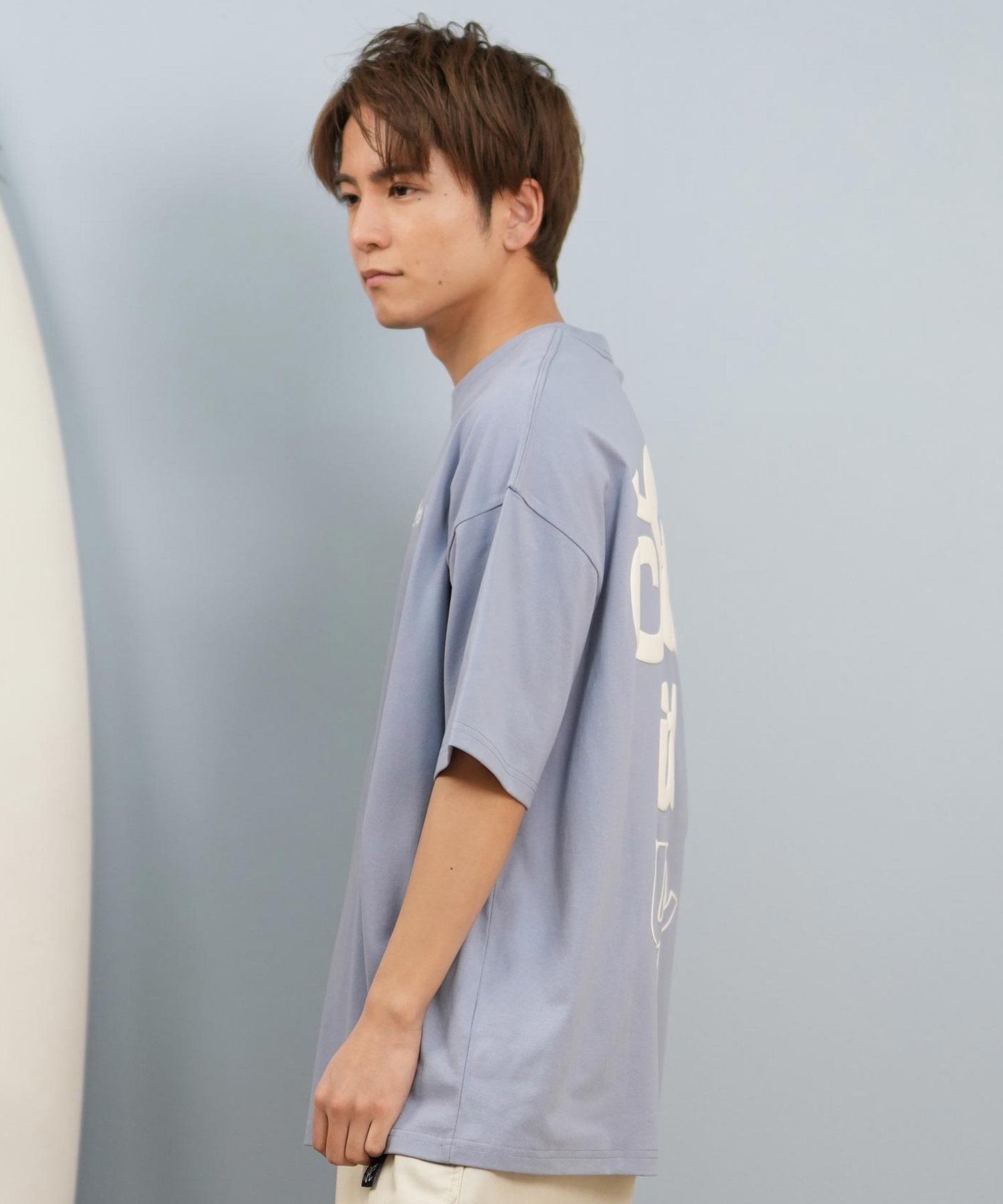 DEAR LAUREL ディアローレル 半袖 Tシャツ メンズ バックプリント 抗菌防臭 UVケア 接触冷感 CAL MESSAGE TEE D25S2107(WHT-M)