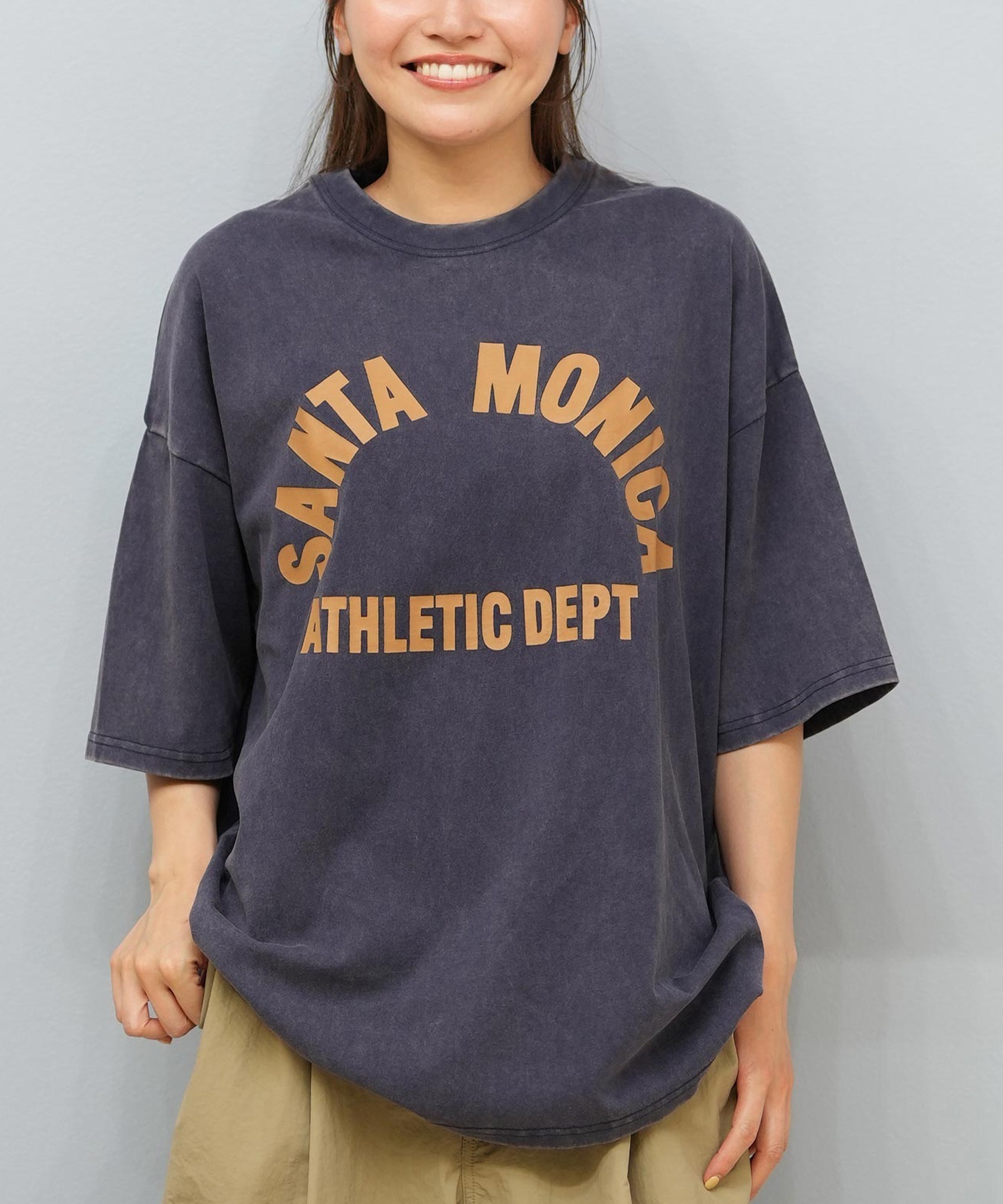 DEAR LAUREL ディアローレル 半袖 Tシャツ メンズ フロントプリント ヴィンテージ風 JM SANTA MONICA DL25S-JM01(OFF-M)