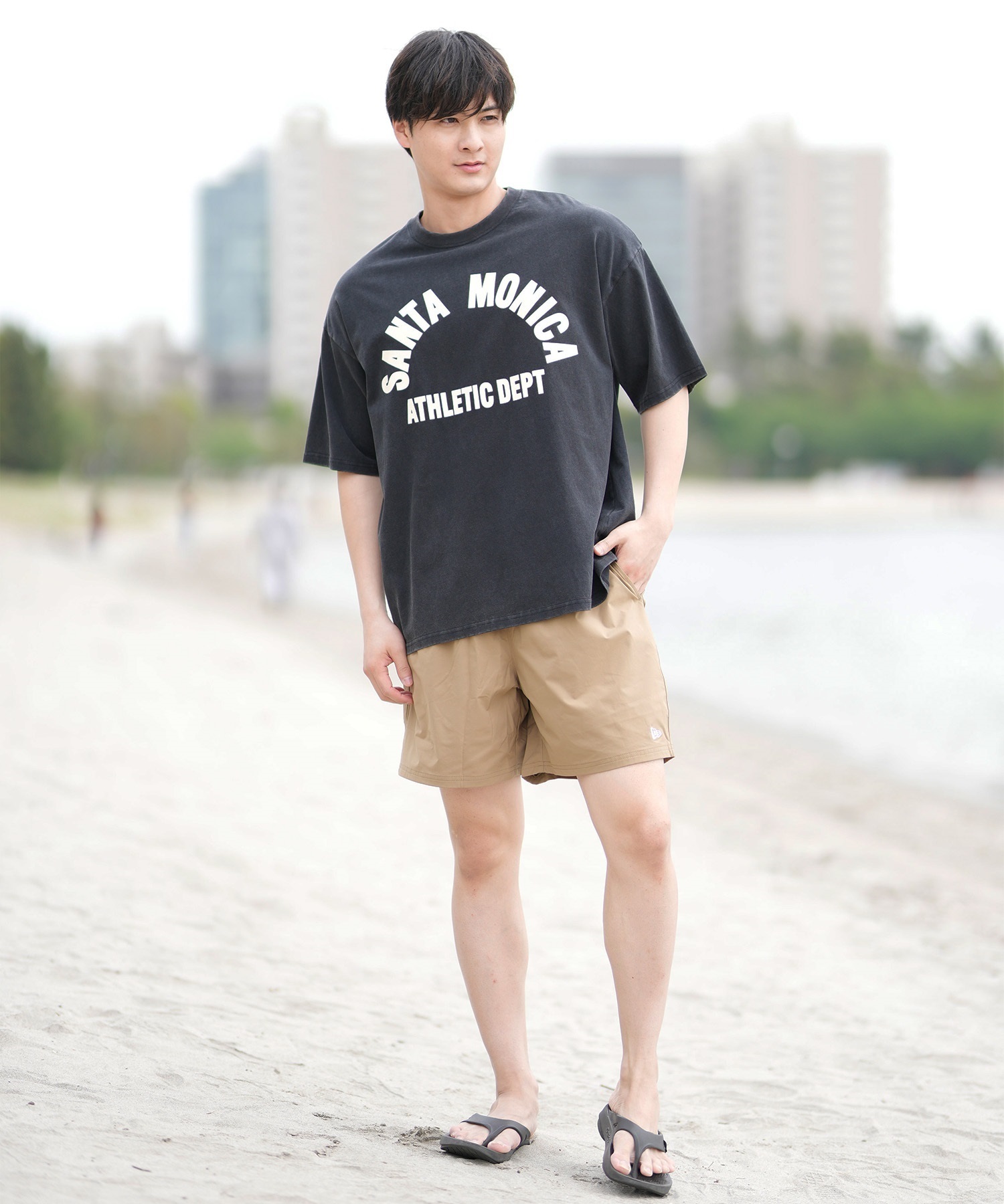 DEAR LAUREL ディアローレル 半袖 Tシャツ メンズ フロントプリント ヴィンテージ風 JM SANTA MONICA DL25S-JM01(OFF-M)