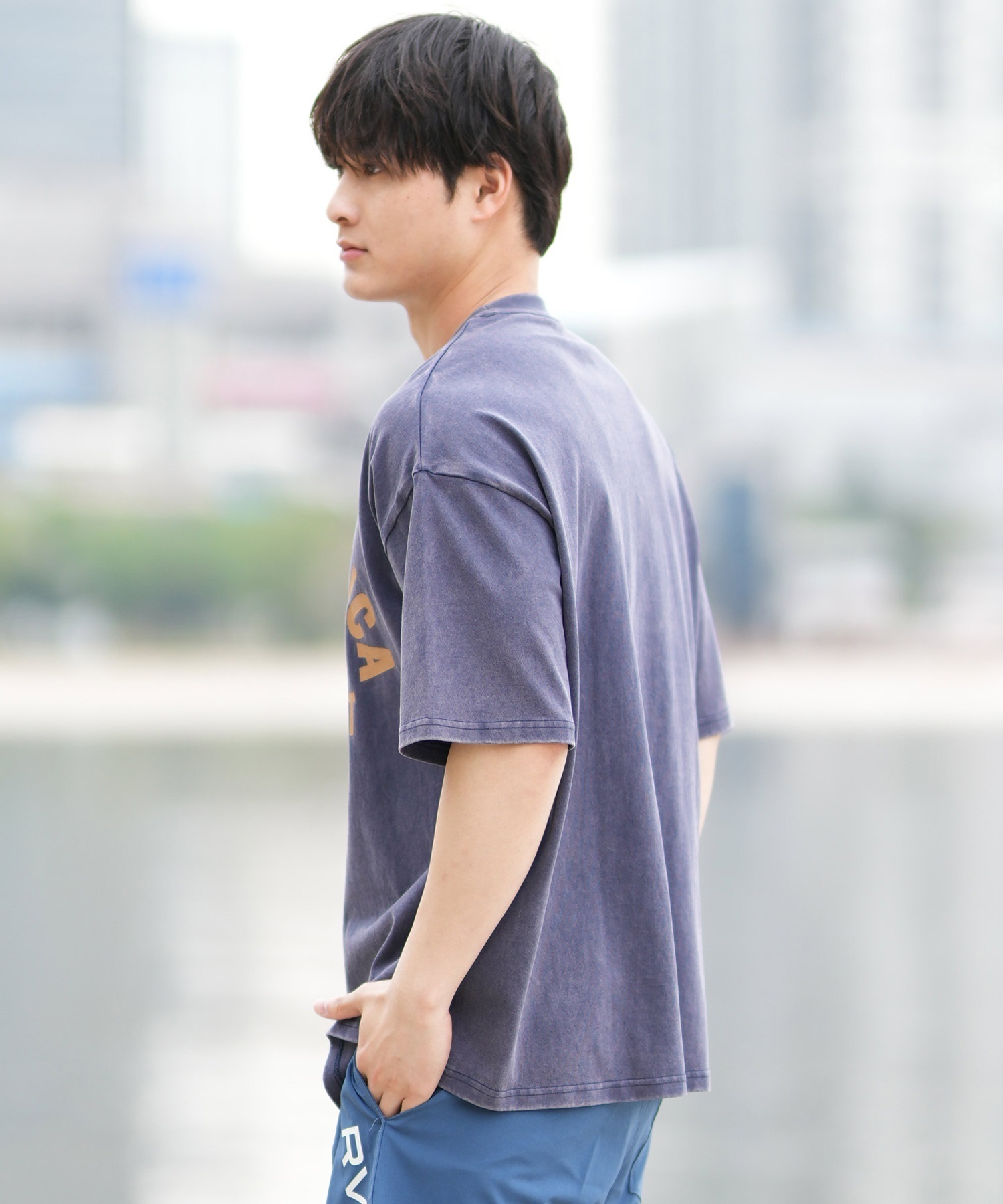 DEAR LAUREL ディアローレル 半袖 Tシャツ メンズ フロントプリント ヴィンテージ風 JM SANTA MONICA DL25S-JM01(OFF-M)