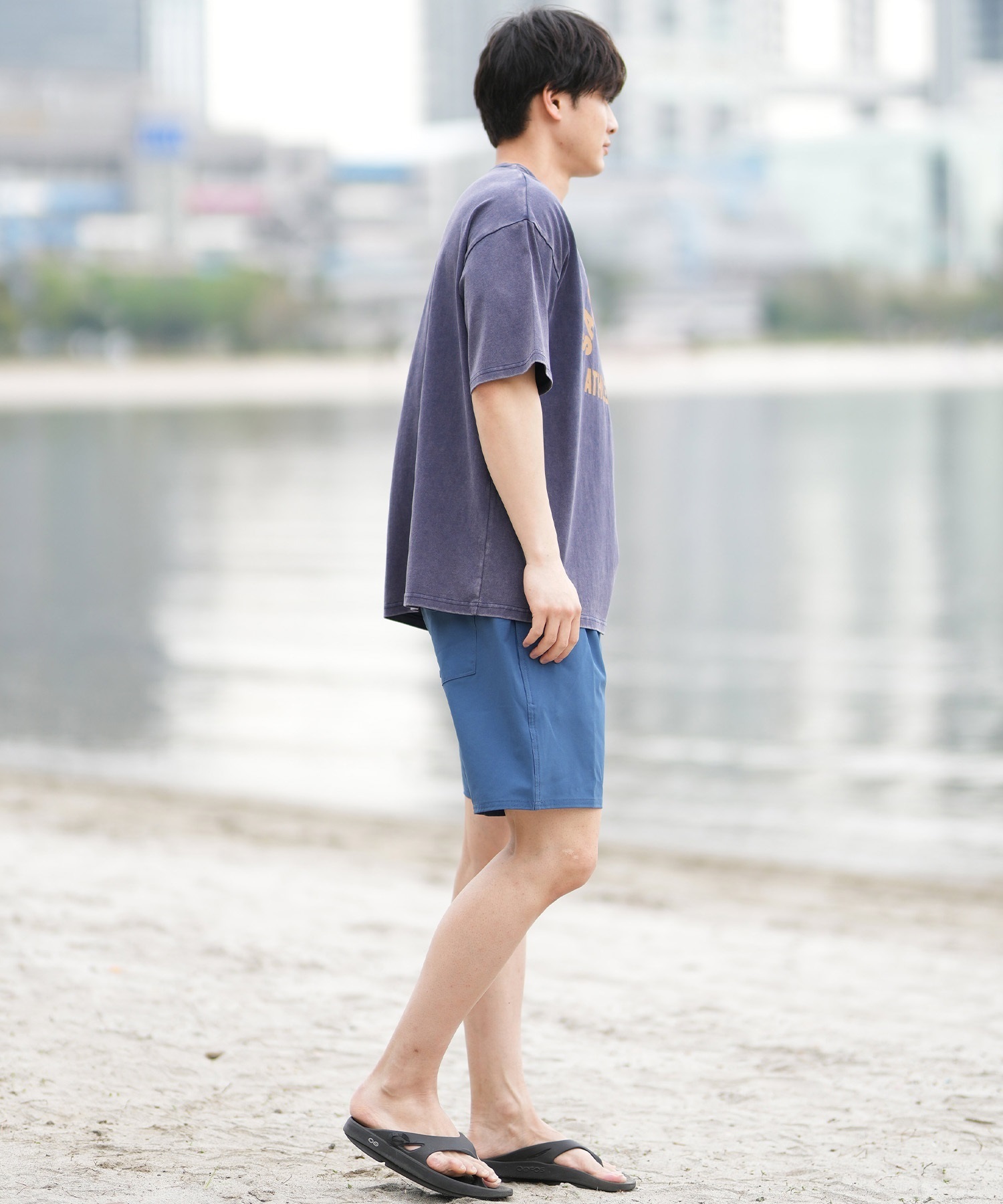 DEAR LAUREL ディアローレル 半袖 Tシャツ メンズ フロントプリント ヴィンテージ風 JM SANTA MONICA DL25S-JM01(OFF-M)